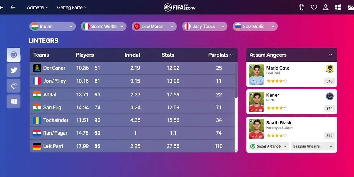 Assam Avengers FIFA Team Management Interface Assam Avengers FIFA team management screen showing Indian players lineup with stats